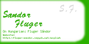 sandor fluger business card